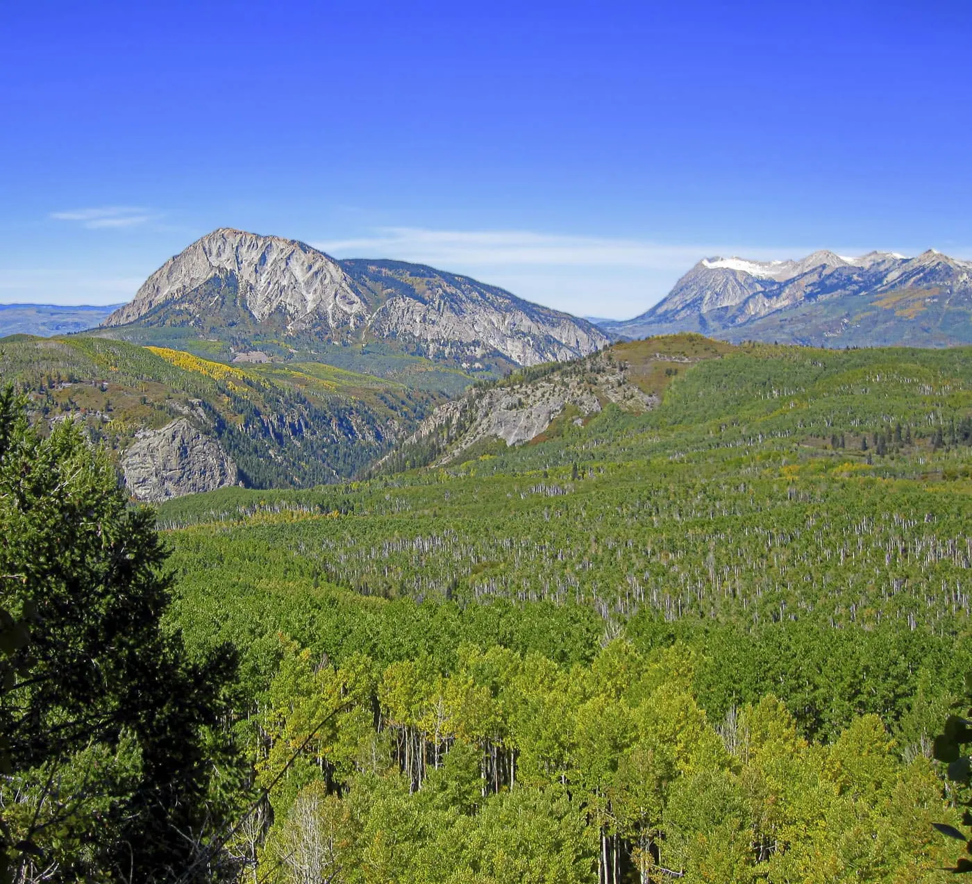 Marcellina Mountain off in the distance