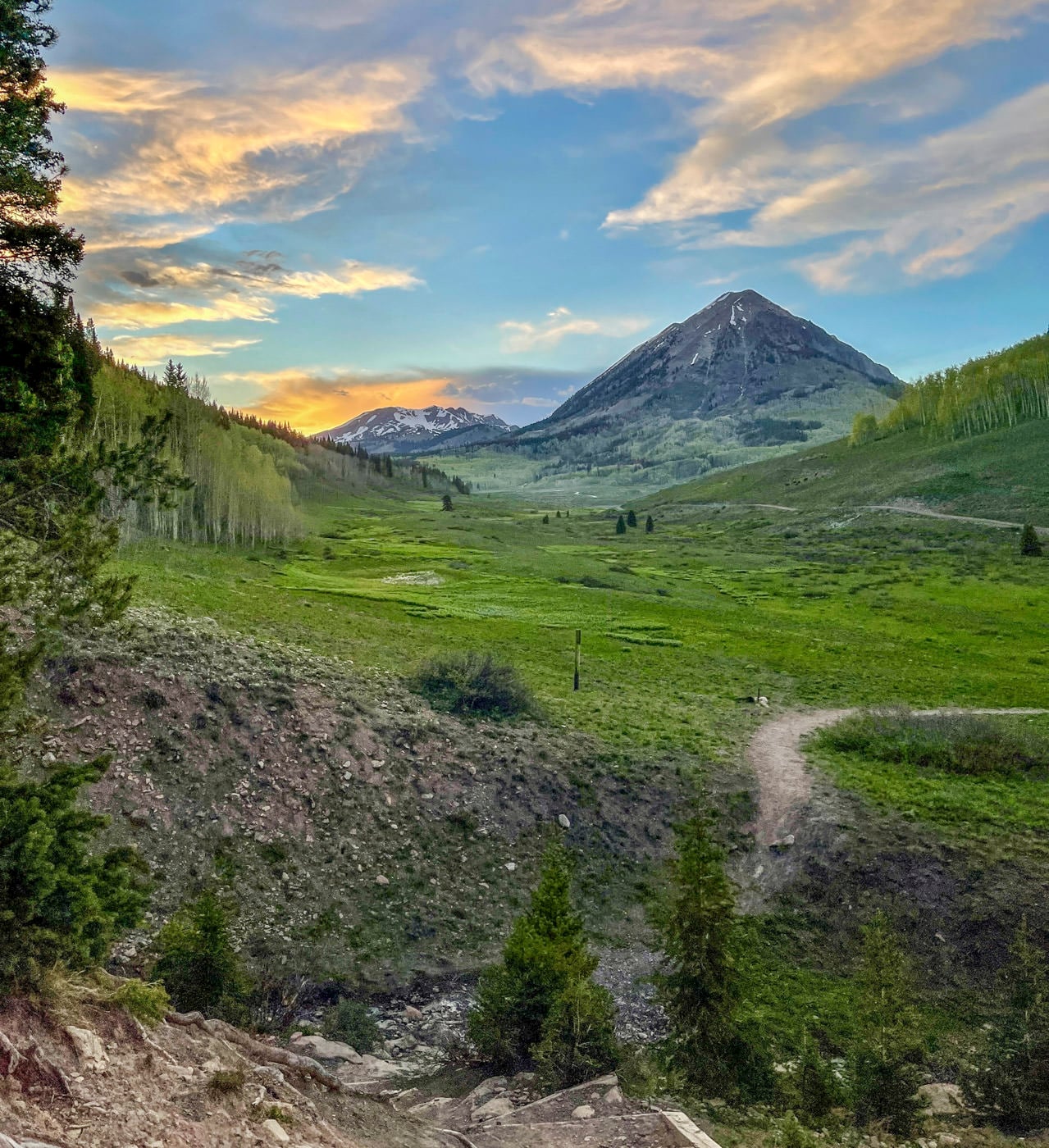 Looking back over the gully toward Gothic Mountain