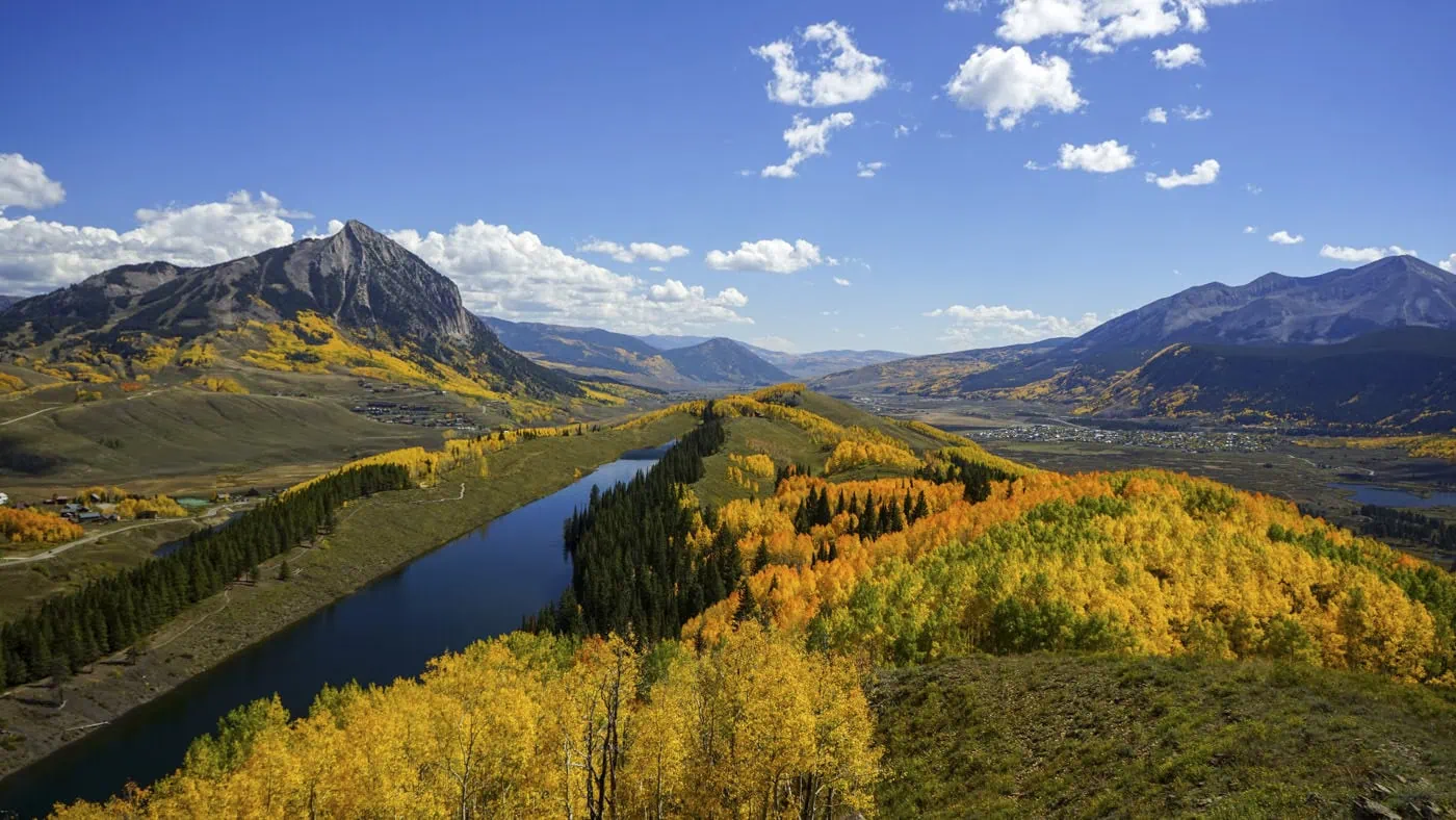 Long Lake and Mt. Crested Butte in fall