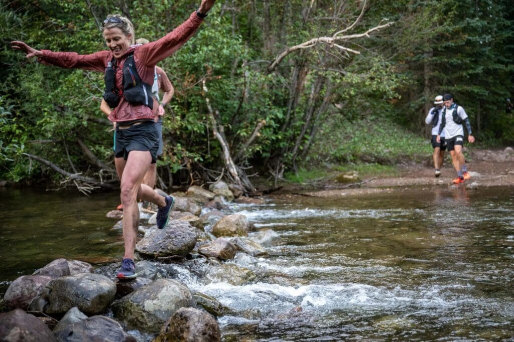 Grand Traverse Mountain Run, Brush Creek crossing, photo courtesy Crested Butte Nordic
